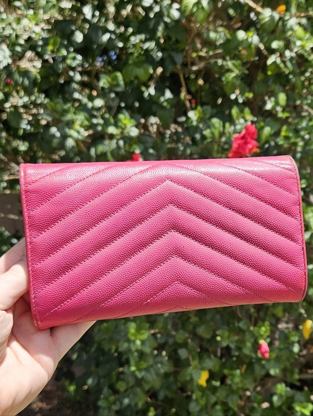 Yves Saint Laurent Cassandre Matelassé Large Flap Wallet